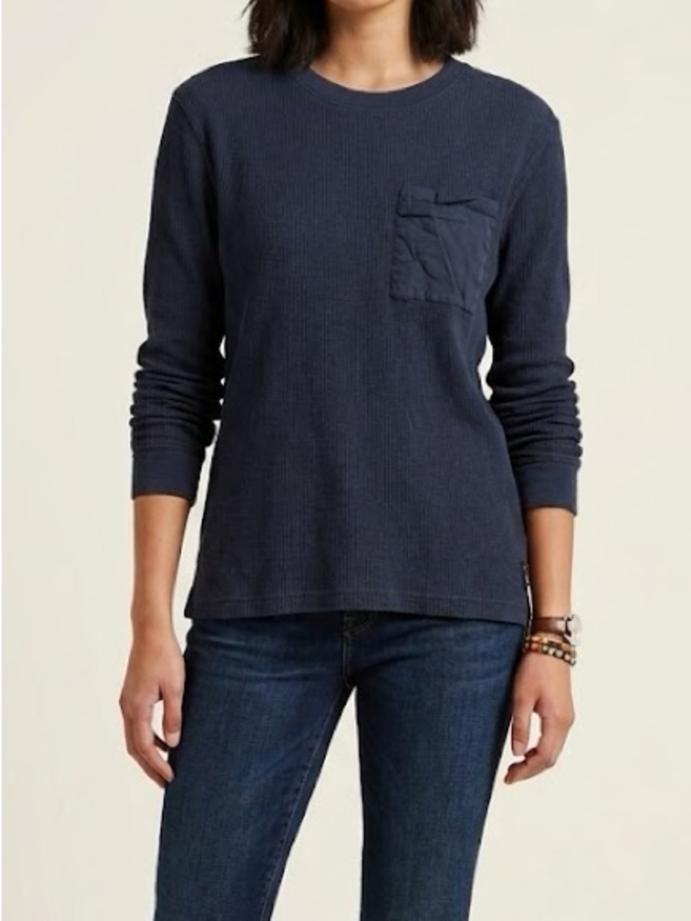 Ted Baker Blue Waffle Knit Long Sleeve XL
